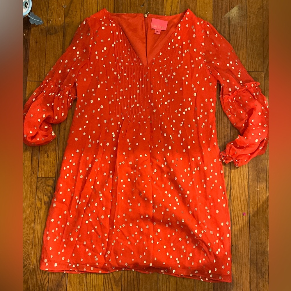 Lily Pulitzer  Women's Red Polka Dot Top Size 10